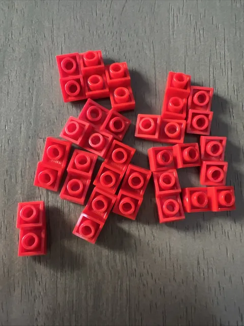LEGO 24201 Red Slope, Curved 2 x 1 x 2/3 Inverted 18 Pieces