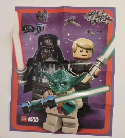 Lego Star Wars Poster 2012 Luke Yoda Darth Vader Hallmark Cards 