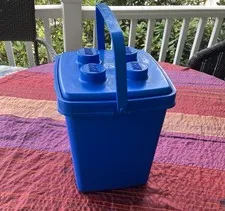 LEGO Storage Brick Case Container  Unlabeled Plastic Bin Box EMPTY 9x9x11