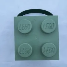 LEGO Collection Brick Lunch Storage Box Green Handle