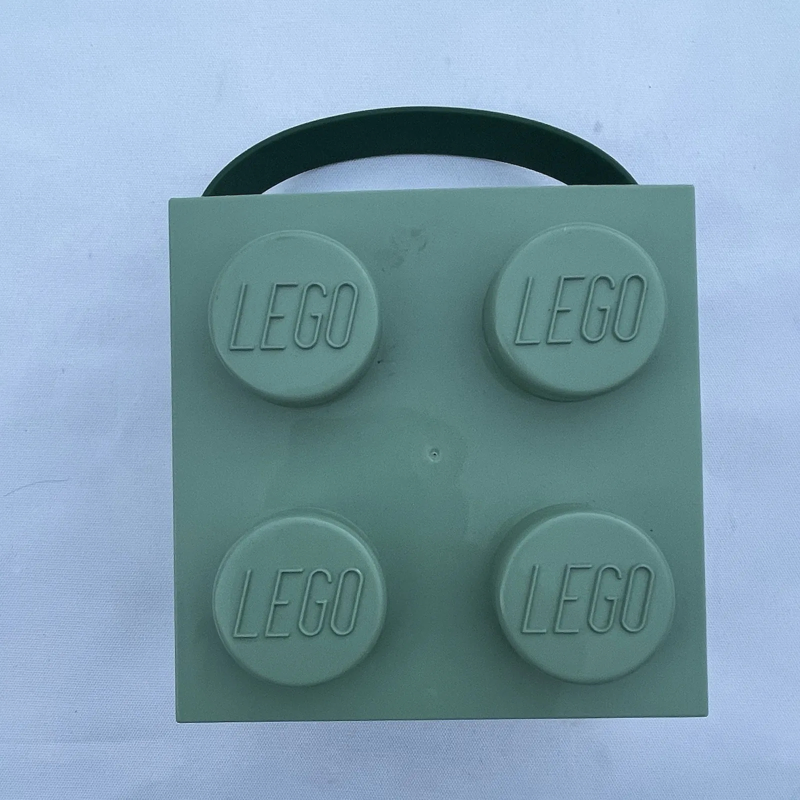 LEGO Collection Brick Lunch Storage Box Green Handle