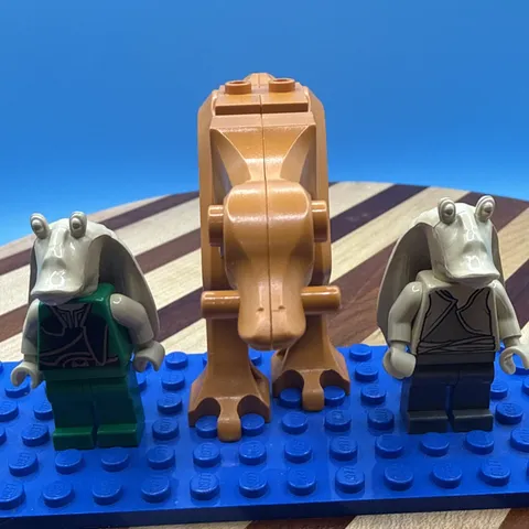 Jar Jar Binks sw0017, Gungan sw0013, Kaadu 30486c01 Lego minifigures lot