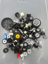 5.5 oz. Bulk Lego Wheels, Tires, and Axels (Lot A)