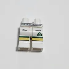 Lego Legs Pants White Sports Soccer Minifigure Minifig Yellow Green Mountain