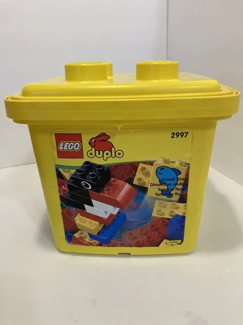 lego duplo 2997 preschool building toy 40 pcs in container with handle