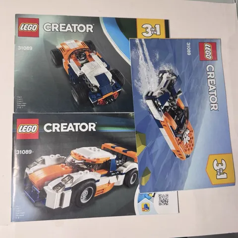 LEGO 31089 Creator Sunset Track Racer 3 in 1 INSTRUCTIONS ONLY