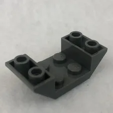 LEGO 4871 Dark Bluish Gray Slope, Inverted 45 4 x 2 Double W/ 2 x 2 Cutout (x1)