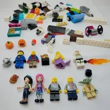 Minifig Pieces & Parts Lego Bundle Minifigures Jack-o'-lantern Helmets Hair