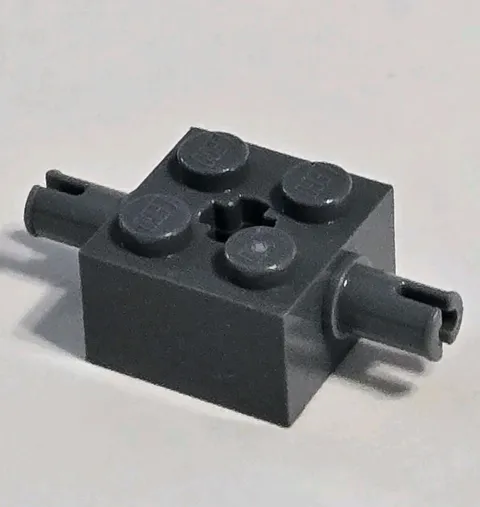 Lego 30000 Dark Bluish Gray Brick, Modified 2 x 2 with Pins and Axle Hole