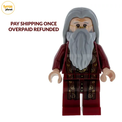 Lego Albus Dumbledore hp147 Harry Potter Minifigure Dark Red Robe