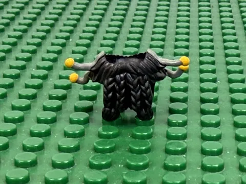 LEGO Black Beard Minifigure Braided w Hair and 4 Gray Ends 4195 #95224pb01 MINT!