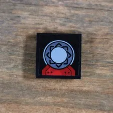 LEGO Marvel Avengers Black Slope Curved 2 x 2 x 2/3 Red Cape End Dots 15068pb547