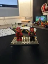 LEGO Ninjago Red and Red and Black Ninja with All Accessories