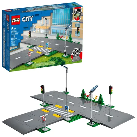 LEGO City Road Plates 60304 - Building Toy Set, One Size, Multicolor