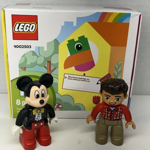Lego Duplo 4002503 Shake It Box, 8 Piece Toddler -Mickey Mouse & Man Figures