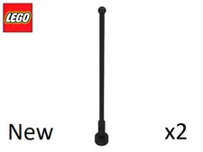 LEGO 2569 Black Antenna Whip 8H 25699 47094 Parts x2