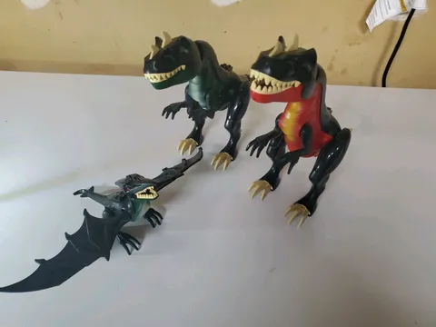 Lego Dino Attack Mutant Dinosaurs 2x T-rex + Pterodactyl From Attack Set #7477