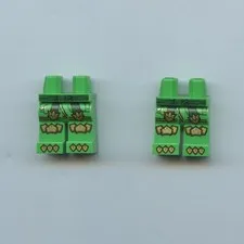 NINJAGO x 2 Lloyd Bright Green Minifigure Hips and Legs with Dark Green Sash, Go