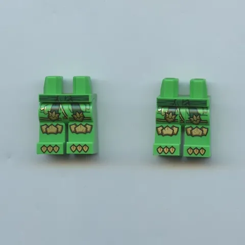 NINJAGO x 2 Lloyd Bright Green Minifigure Hips and Legs with Dark Green Sash, Go
