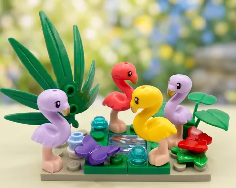 Lego Flamingos Lot of 4 Birds Koi Garden Friends animal nature flower city NEW