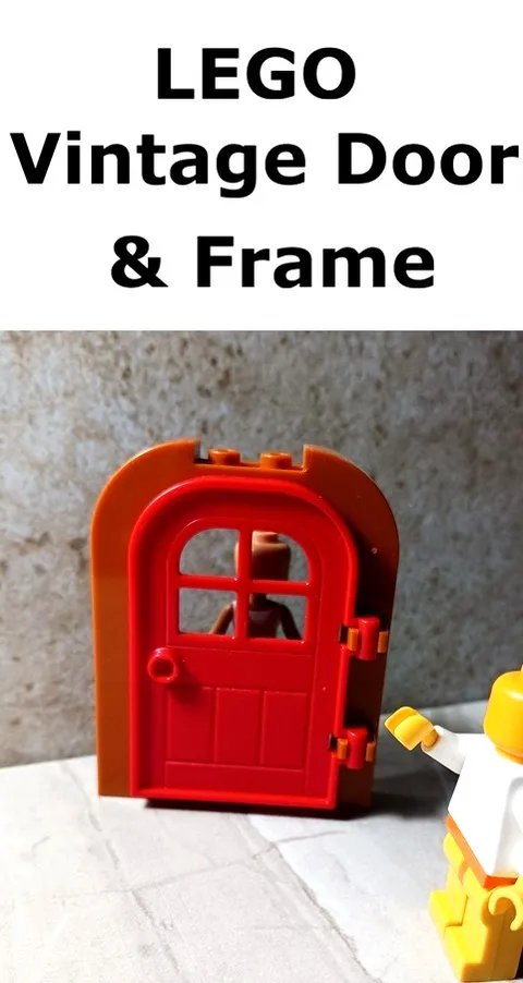 LEGO Red Door VINTAGE with Frame Rounded Regular Sized LEGO Super FUN Excellent