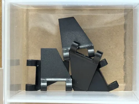 LEGO Parts - Black Flag 2 x 2 Trapezoid with Flared Edge - No 80324 - QTY 5
