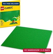 Classic Green Baseplate, Square 32x32 Stud Foundation to Build, Play, and Displa