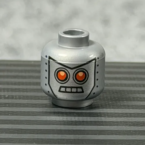 Lego Sliver Robot Head Movie Robo Swat Minifigure