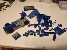 Lego Blue Brick Pieces And Parts + Truck Frame