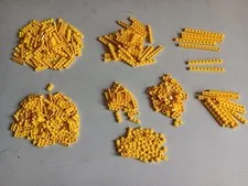 LEGO BULK LOT 416 YELLOW PLATES 1X1 1X2 1X3 1X4 1X6 1X8 1X10 1X12 2X2 CORNER