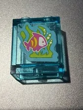 LEGO Trans Light Blue Panel Fish Tank Sticker Aquarium Window City Zoo Part