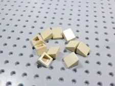 LEGO Lot of 10 Tan 1x1x2/3 Mini Slopes AZ