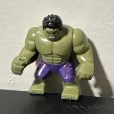 LEGO Hulk Minifigure Big Figure Purple Pants Plastic Character Figure