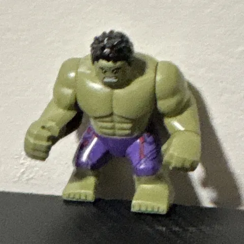 LEGO Hulk Minifigure Big Figure Purple Pants Plastic Character Figure