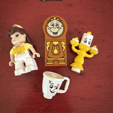 Lego Duplo Disney Princess Belle Beauty & The Beast Figures Lot Of 4: Belle Chip