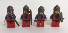 Vintage LEGO Castle Classic Mini Figs Axe Men Crusader Archers Knights Lot of 4