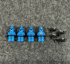 LEGO Minifigures Star Wars Senate Commandos + Captain Lot of 4 w/ Weapons 75088