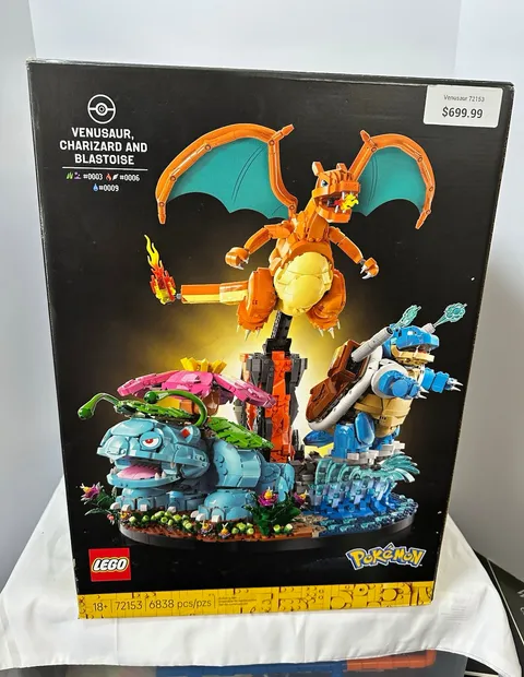 LEGO Pokemon Venusaur Charizard Blastoise Set 72153 6838pcs 18+ Box