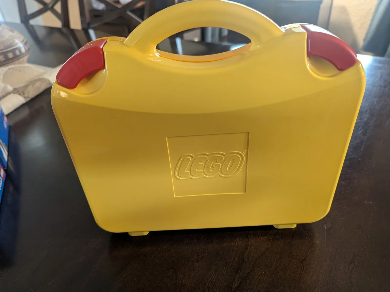 LEGO Yellow Plastic Storage Carry Case Organizer Box 
