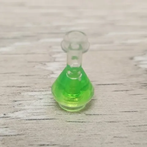 Lego 93549pb01 2608pb01 Trans Clear & Bright Green Bottle Erlenmeyer Flask