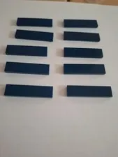 No 360. 10x Lego Tile 1x4 2431 Dark Blue