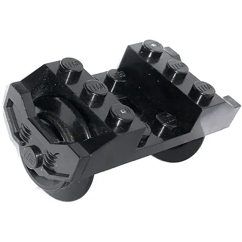 LEGO Black Train Wheel RC, Holder with Black Train Wheel Pair  inv.607