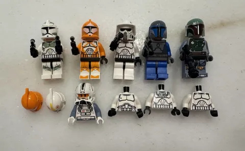 L EGO Star Wars Clone Trooper Lot SW0299 SW0297 SW0298 SW0396 7913 7914 + Parts