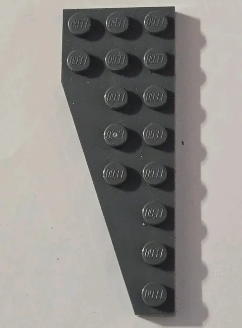 LEGO Parts - Dark Bluish Gray Wedge, Plate 8 x 3 Pentagonal Right - No 50304