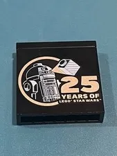 Genuine LEGO Star Wars 25th Anniversary Printed Brick 25 Years Of LEGO Star Wars