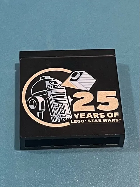 Genuine LEGO Star Wars 25th Anniversary Printed Brick 25 Years Of LEGO Star Wars