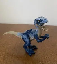 LEGO Velociraptor Dark Sand Blue Minifigure Jurassic World 75942 Raptor Dinosaur
