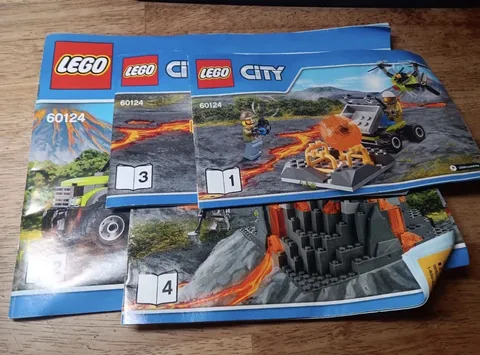 LEGO Instruction Manual Only 60124 Volcano Exploration Base No Bricks 1-4