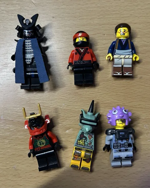 Lego Ninjago Movie Garmadon, Kai, Edna,Ritchie, Samurai X, & Goon Minifigure Lot