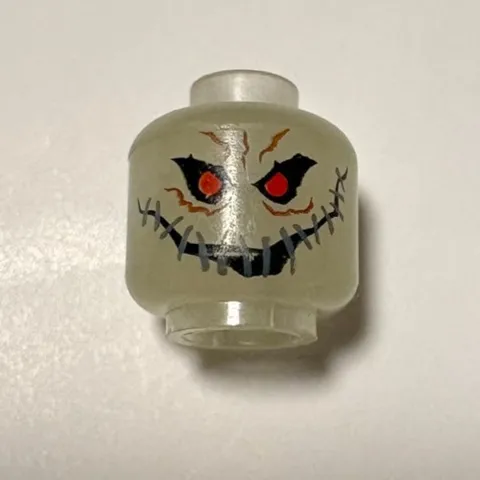 Glow in the Dark Lego Scarecrow Head From Set  7785 & 7786 Bat016 AUTHENTIC
